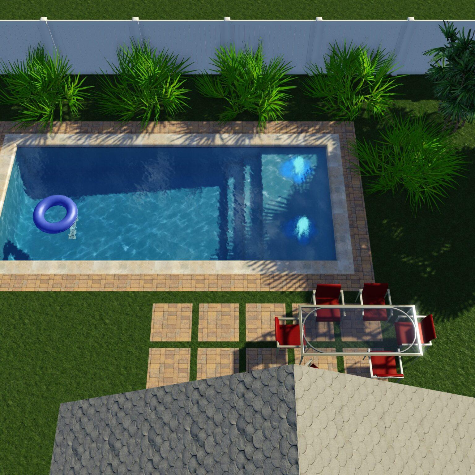 Abilene (12′ X 28′) - Swimming Pool Plans - $599.00