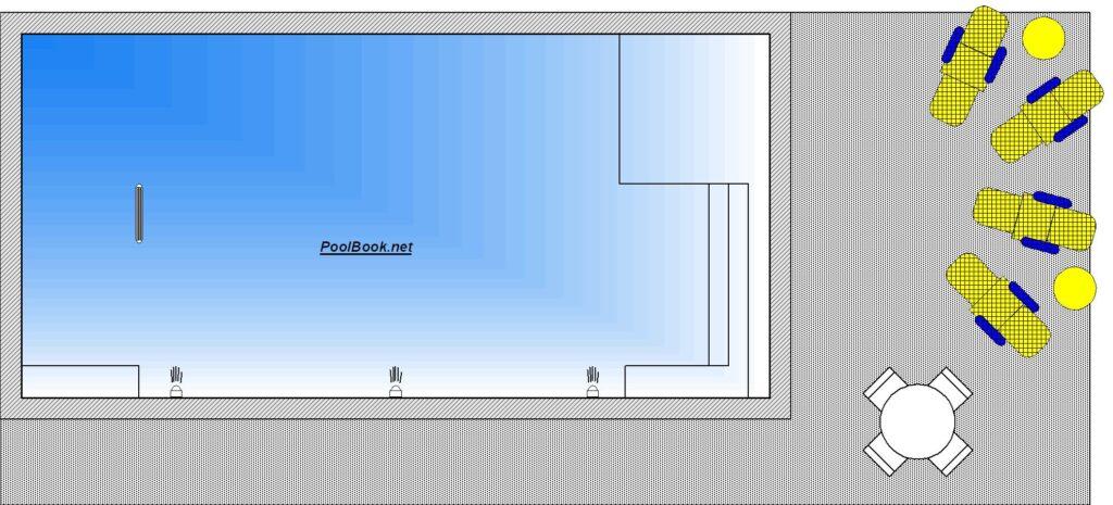 A4 Rectangle (17′ X 35′) - Swimming Pool Plans - $599.00