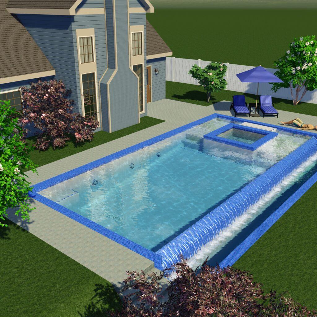 Alina F (18′ X 40′) - Swimming Pool Plans - $599.00